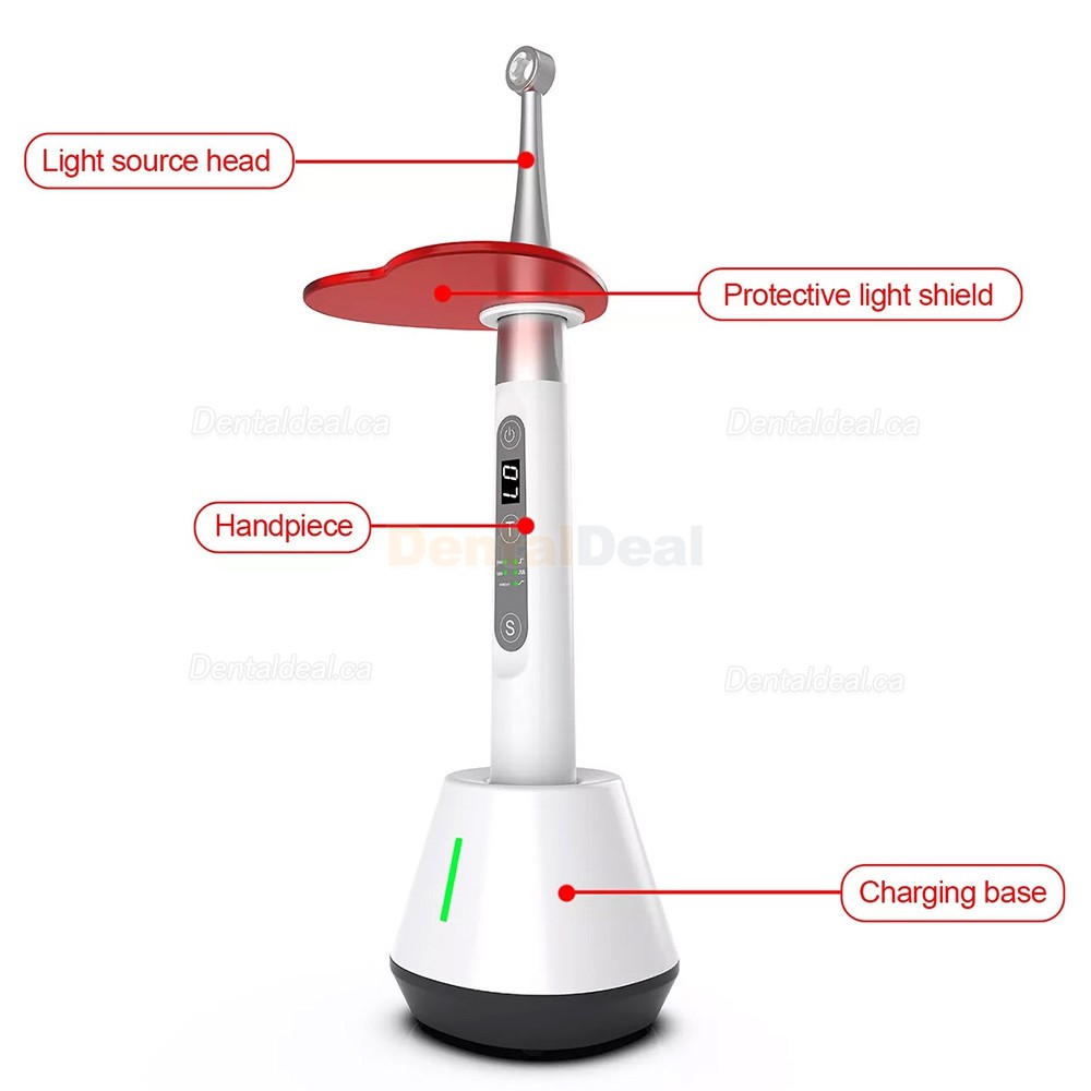 Betterway C25 Plus Dental Cordless LED Curing Light with Head